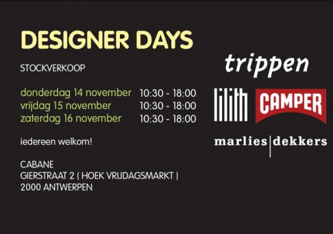 Designer Days Stockverkoop