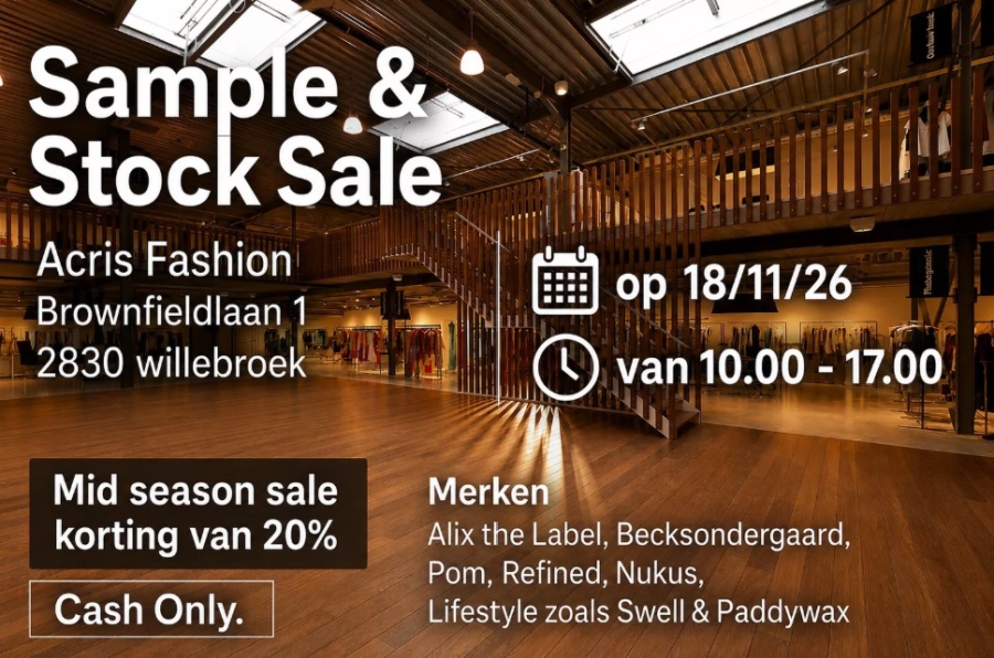 Stock en sample sale bij Acris Fashion