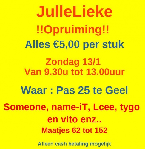 Verkoop kinderkleding omeone,Name it,LCEE,Tygo en vito