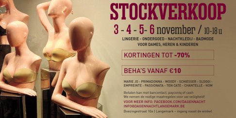 Stockverkoop Dag & Nacht lingerie