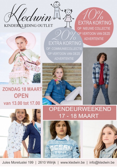 Opendeurweekend! Baby- en kinderkleding aan Outletprijzen! 