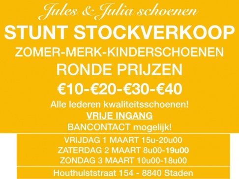 Stockverkoop kinderschoenen