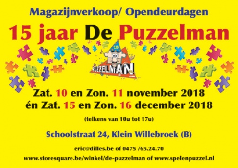 Feest Opendeurdagen / Magazijnverkoop bij De Puzzelman