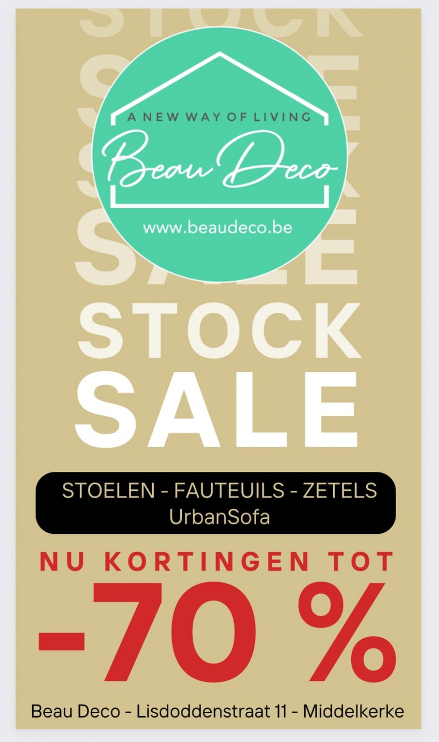 Grote STOCK SALE UrbanSofa: stoelen - fauteuils - zetels