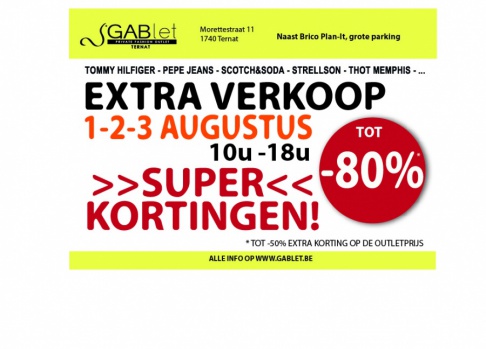 GABlet 3 dagen EXTRA verkoop - tot -80%