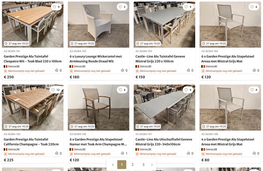 Unieke online veilingverkoop van PREMIUM TUINMEUBELEN via Vavato.com - Alles mag weg! - 3