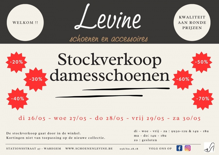 Stockverkoop Damesschoenen Levine