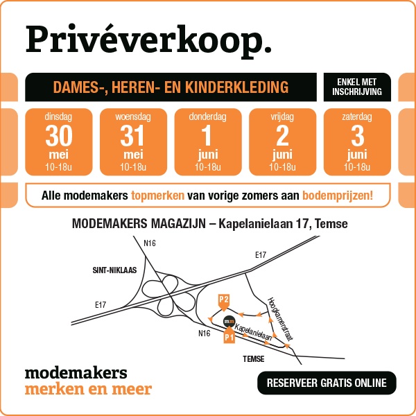 Privéverkoop modemakers - dames-, heren- & kinderkleding