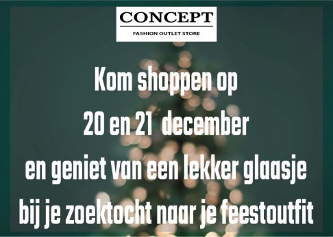 Geniet van 40% korting en geniet van een lekker glaasje bubbels - Concept Fashion Outlet Eeklo