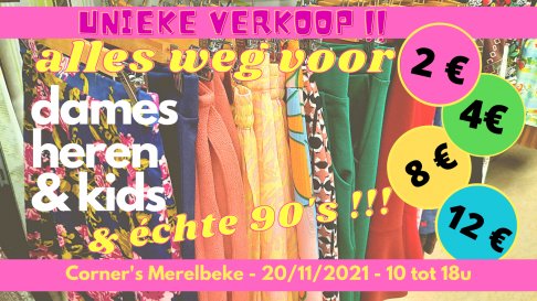 Eenmalige stockverkoop kledij en schoenen + échte vintage / 90's