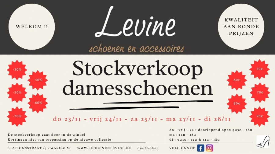Stockverkoop Schoenen Levine