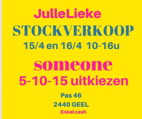 SOMEONE stockverkoop