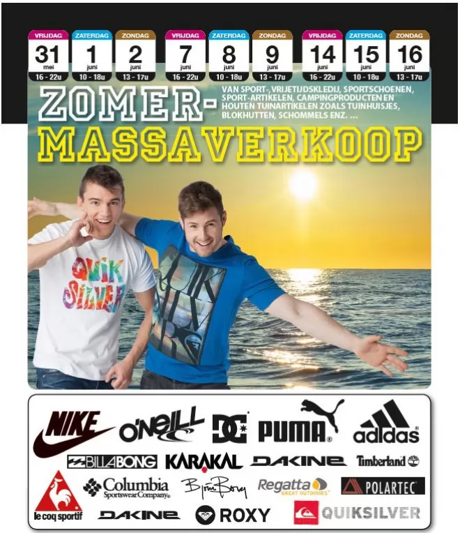 Zomer massaverkoop 