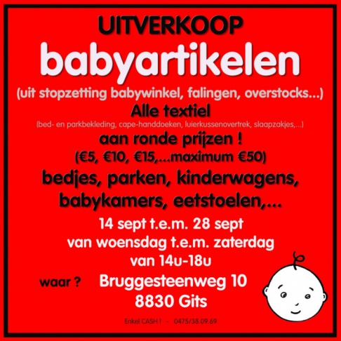 Mega stuntverkoop babyartikelen