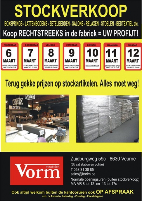 Stockverkoop Vorm meubelen