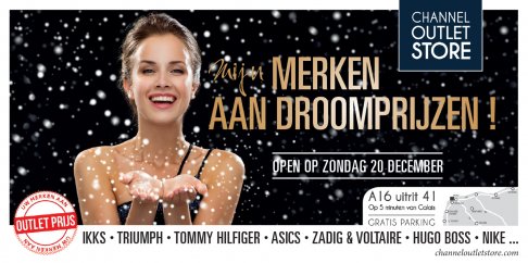 Zondag 20 december: Nike – Hugo Boss – Tommy Hilfiger bij channel outlet store