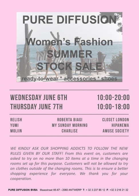 SUMMER STOCK/SAMPLE SALE