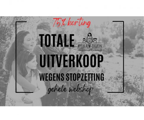 Totale uitverkoop Appelblauw Zeegroen kinder- en zwangerschapskledij 