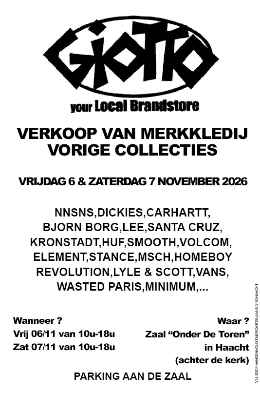 Giotto verkoop van merkkledij vorige collecties