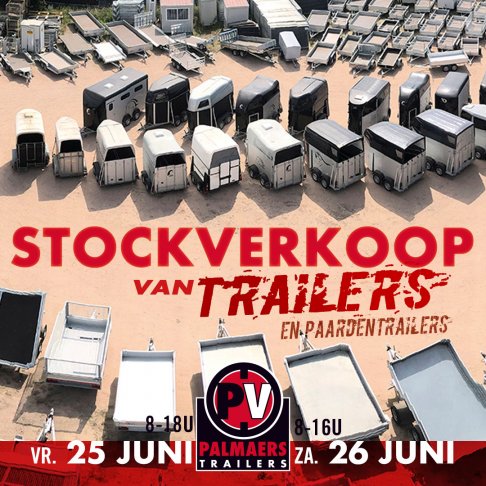 Stockverkoop trailers en paardentrailers