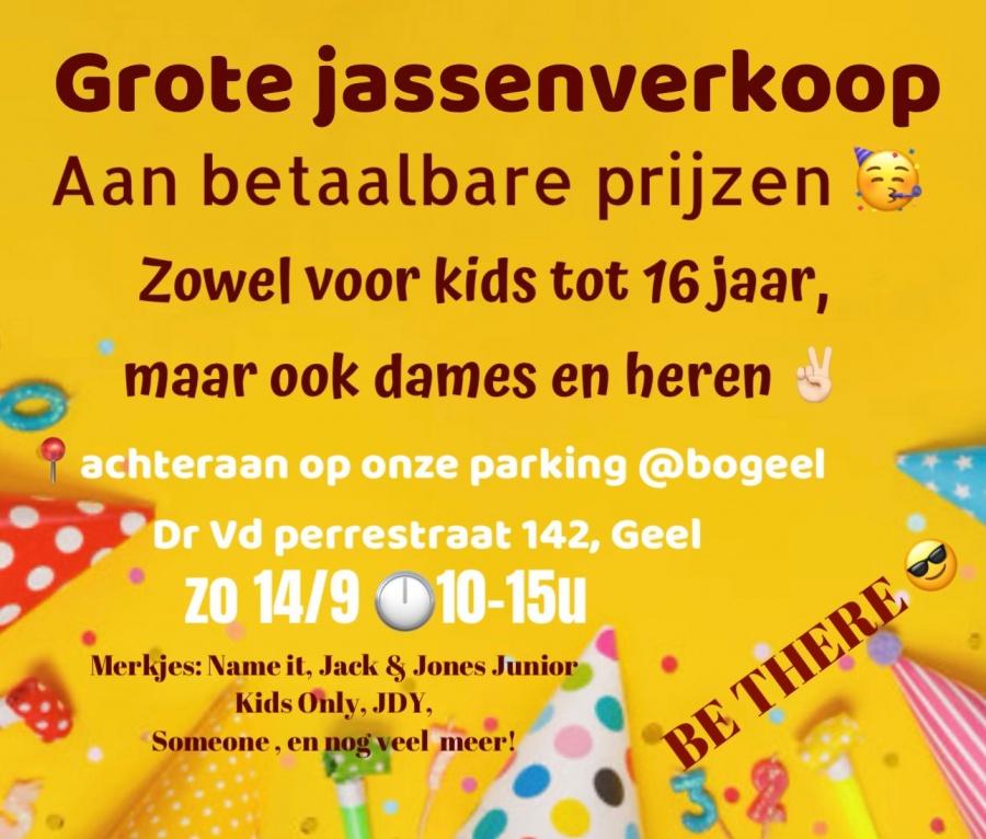 Grote jassenverkoop Bo nieuw en tweedehands (Kids, dames & heren)