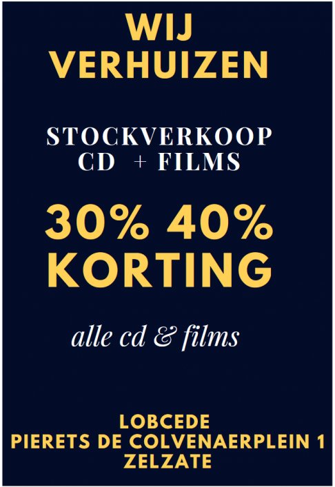 Stockverkoop Lobcede (CD's + films)