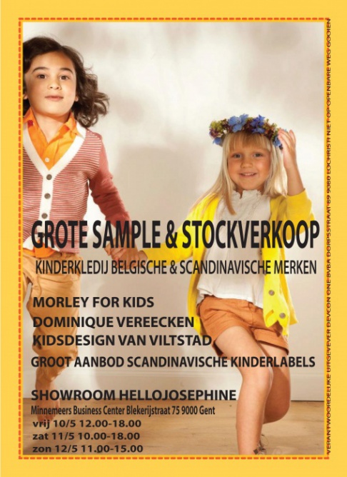 Grote sample &stockverkoop Belgische en Scandinavische kindermerken