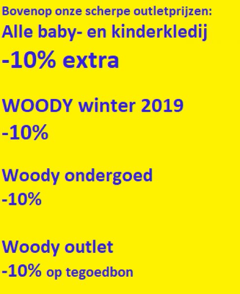 Pierrto outletstore: Laatste 2 dagen 10% opendeurkorting bovenop onze scherpe outletprijzen!!