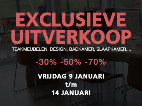 Totale uitverkoop teak en designmeubelen