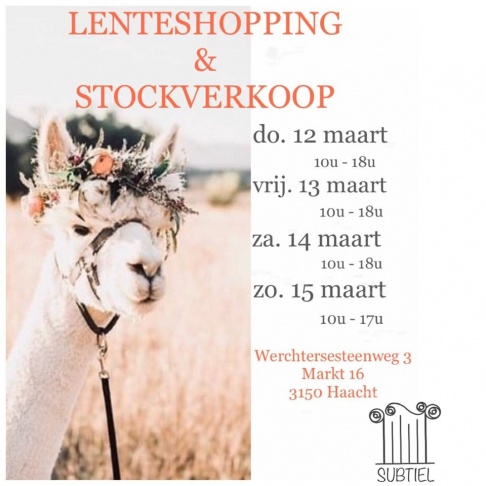 GEANNULEERD -- Stockverkoop enlenteshopping bij Subtiel Haacht!