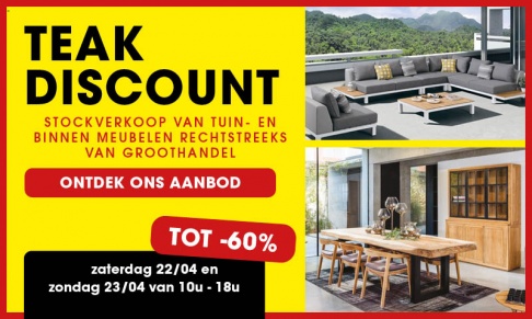 TUINMEUBELEN AAN -30% tot -70% rechtstreeks van Groothandel enkel toegankelijk op 22 en 23 april ( 10u tot 18u) te Hoeilaart