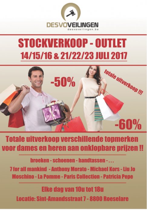 Uitverkoop Merkkledij -60% in Roeselare