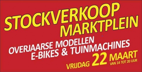 Stockverkoop E-bikes en tuinmachines