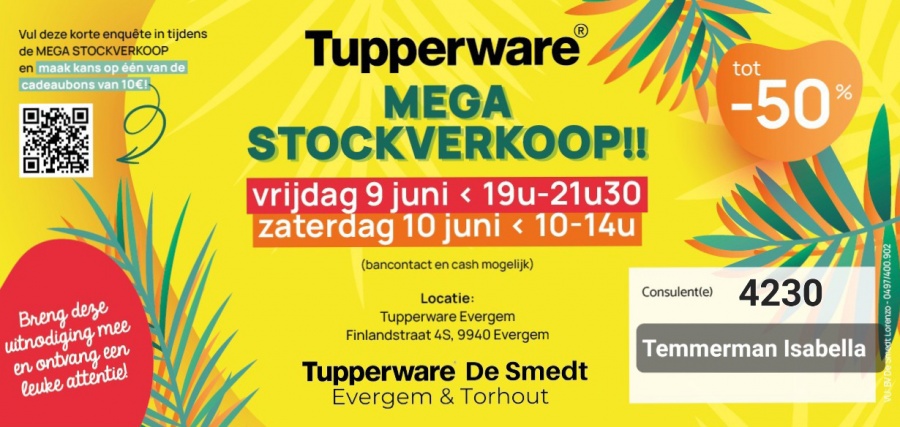 Stockverkoop Tupperware