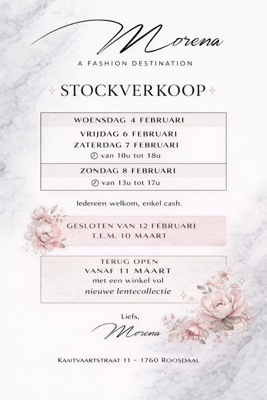 Morena A Fashion Destination stockverkoop