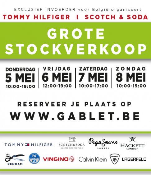 Mega stockverkoop - Tommy Hilfiger, Scotch&Soda, Pepe Jeans