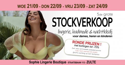 Stockverkoop Sophie Lingerie Boutique