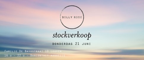 Stockverkoop Billy Rose accessoires