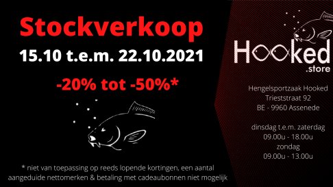 Stockverkoop Hengelsportzaak Hooked