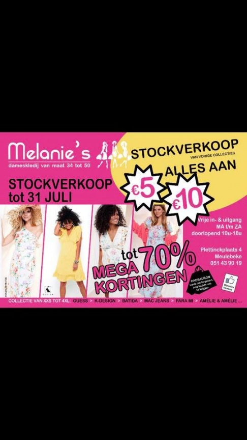 Melanie Fashion stockverkoop