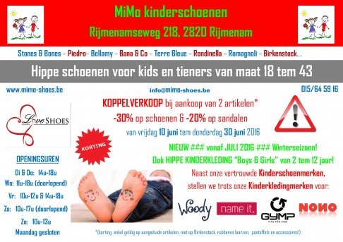 KOPPELVERKOOP  bij MiMo kinderschoenen