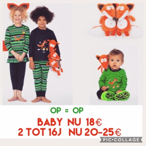 JX KIDS  SOLDEN  WOODY pyjama's +  kinderkleding en schoentjes (0-16j)