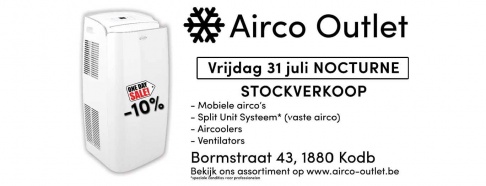 Stockverkoop van (mobiele) airco's, aircooler's en meer