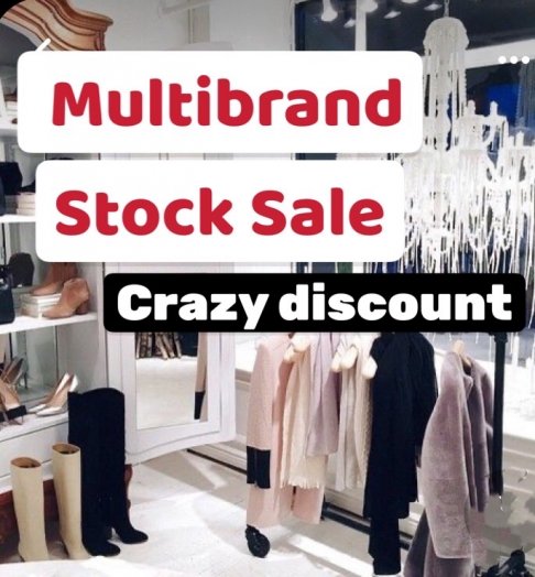 Multibrand stock sale van dameskleding en schoenen.