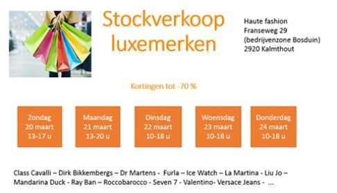 Stockverkoop luxemerken bij Haute Fashion