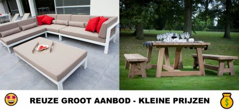 Stockverkoop premium tuinmeubelen - lounge sets met kortingen tot -70% op de winkelprijzen - sla nu uw slag - 3