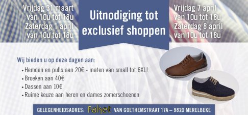 Exclusief shoppen bij Faket te Merelbeke