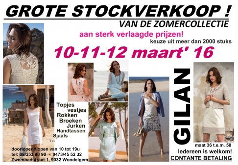 Grote stockverkoop merkkledij 