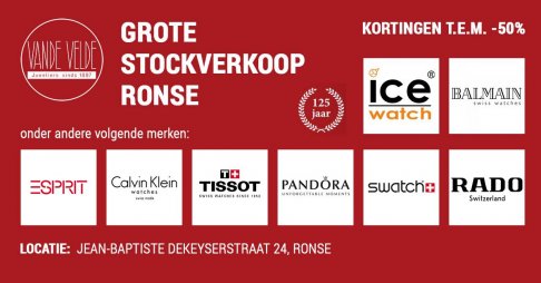 Stockverkoop horloges en juwelen