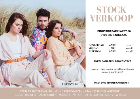 Stockverkoop merkkledij voor dames en heren